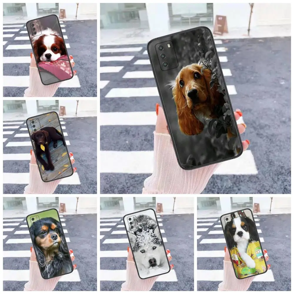 Nouvel Black Coque Fashion Bumper Art Dog Puppy Puppies For Xiaomi Mi11 M10 Mi10I Mi10S Mi10T Mi9 CC9 Note10 Poco F3 X3 Lite