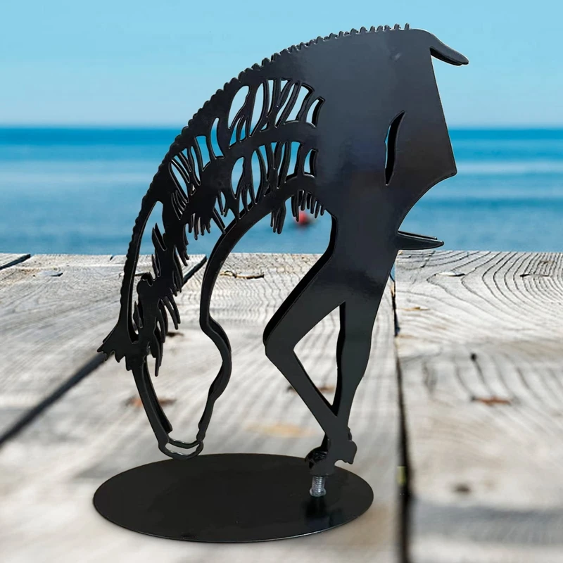 

Декоративная скульптура лошади, современная металлическая статуя лошади, статуя животного, Декор, художественная статуя, украшение для гос...