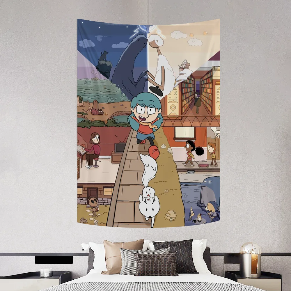 H-Hilda Cartoon girl Tapestry Decoration Party Background Hanging Cloth Bedroom Room Decor Aesthetic