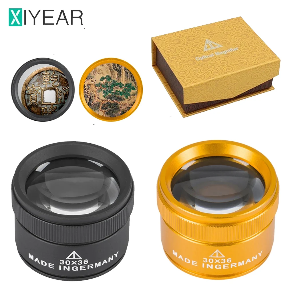 30X портативная Карманная Лупа для чтения оптика лупы Настольная мини петля