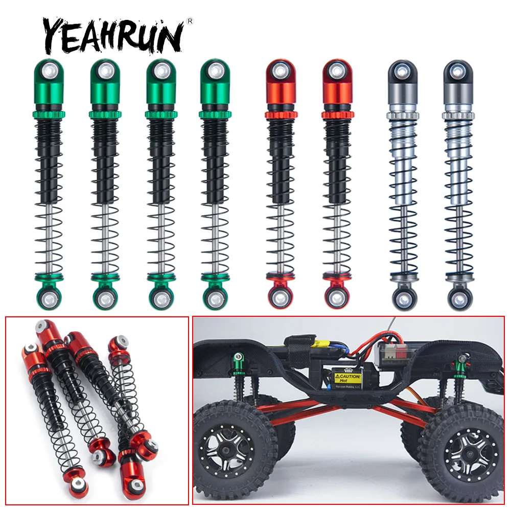 

Алюминиевый амортизатор YEAHRUN для Axial SCX24 90081 1/24 RC Crawler Car Truck, 4 шт., 48 мм, универсальные детали, аксессуары