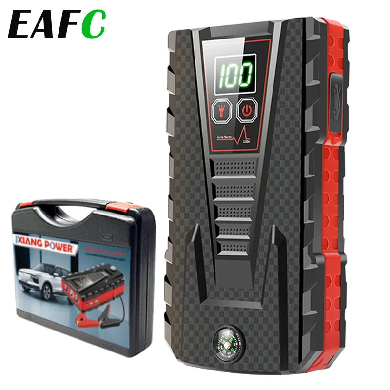 Пусковое устройство для автомобильного аккумулятора с ЖК-экраном EAFC, 22000-а, 12 В, мАч - изображение