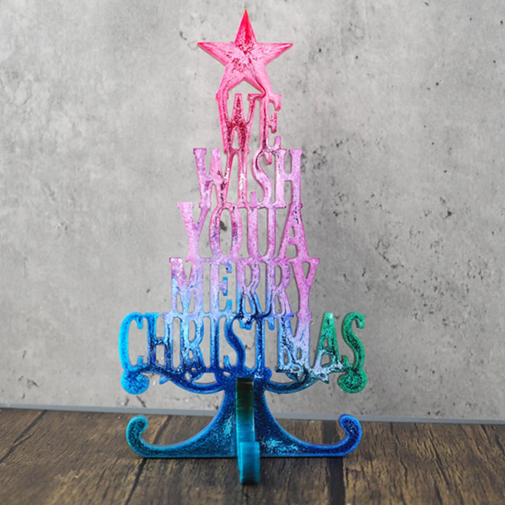 

1PC Xmas Tree Resin Casting Christmas Tree Xmas Ornament Merry Christmas