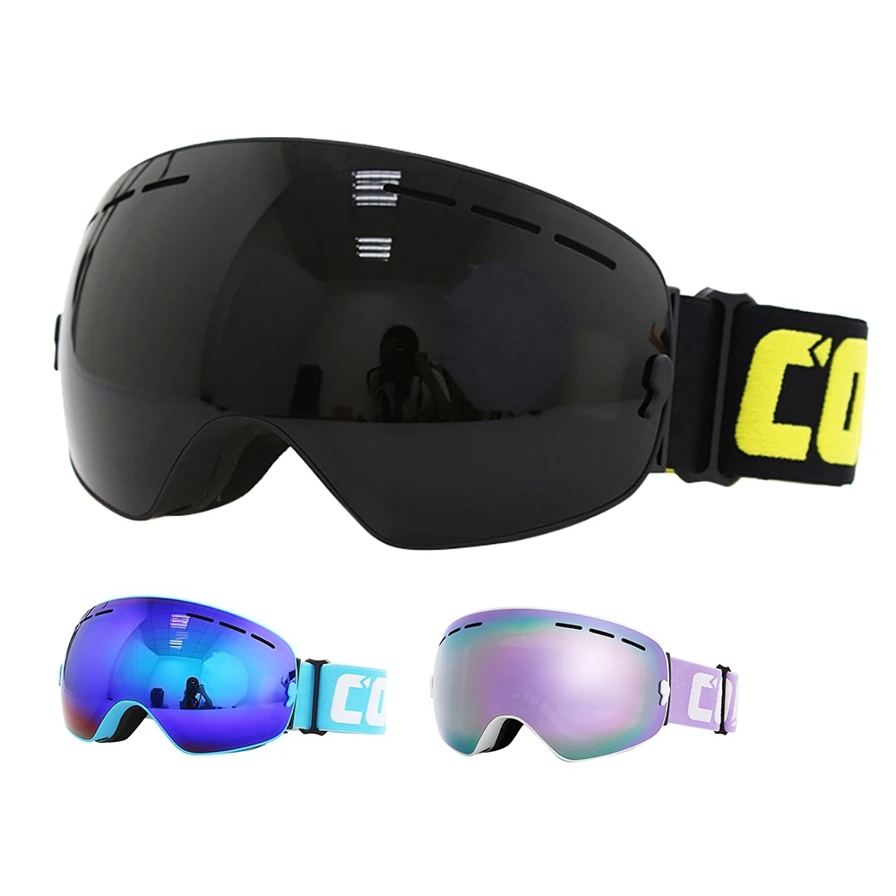 

COPOZZ Snowboard Goggles Ski Goggles Anti UV Outdoor Windproof Double Layer Spherical Lens For Ski Sports Skiing Snowboarding