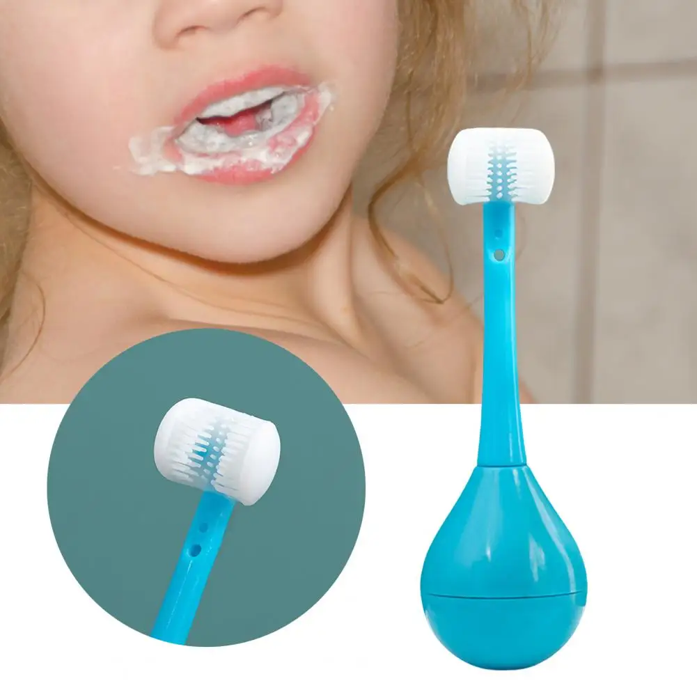 

Toothbrush Convenient Novelty Lovely Cute Tumbler Three-sided Toothbrush for Home Infant Toothbrush Children Toothbrush