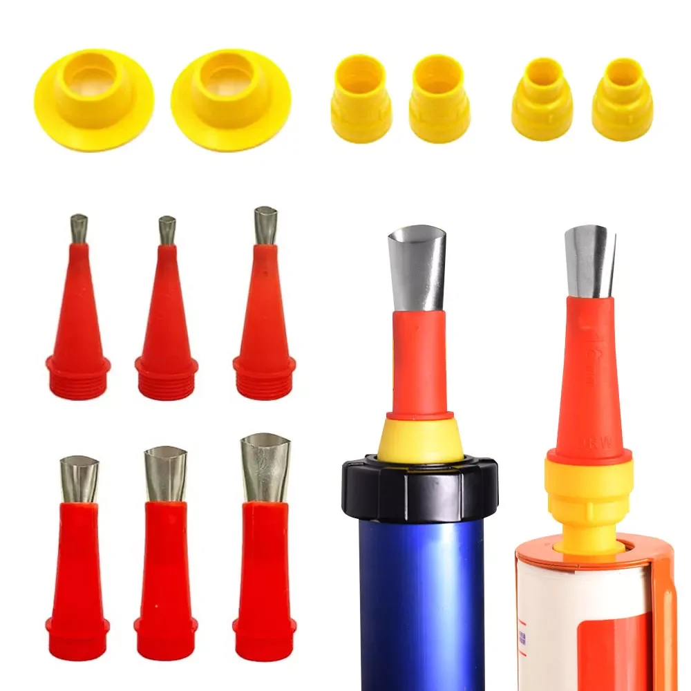 

22PCS Stainless Steel Caulk Nozzle Applicator Caulking Finisher Glue Tool Kitchen Bathroom Sink Silicone Sealant Finishing Tool