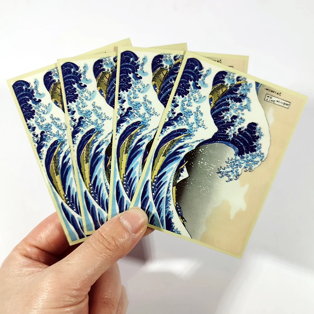 60 шт. рукава для торговых карт The Great Wave в японском стиле стандартный размер (Magic)
