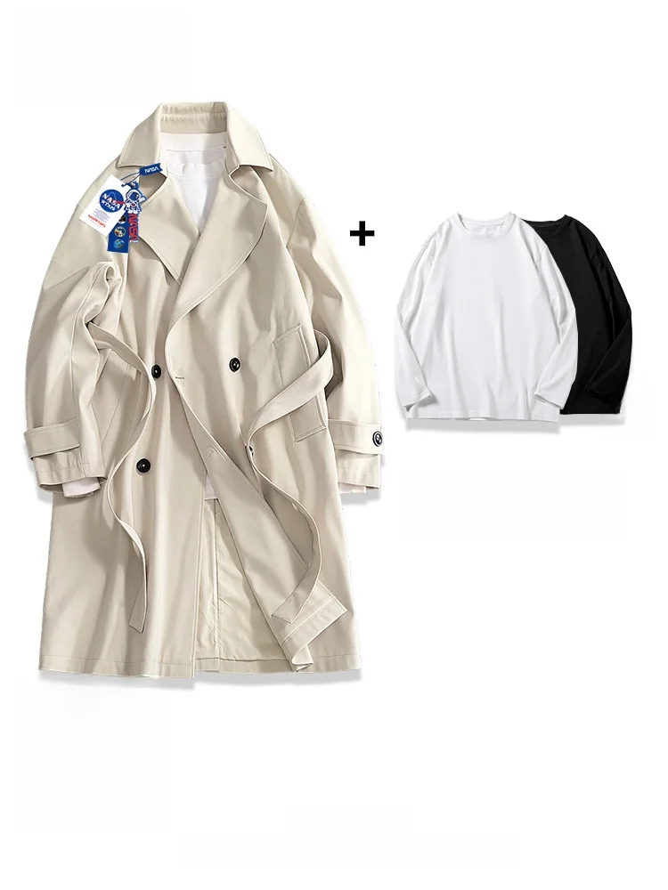  Мужской плащ Wtaps Верхняя одежда Весна и осень Модное свободное пальто средней