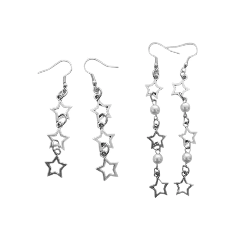 

Hollow Star Long Tassel Earrings Simple Drop Dangle Earrings Party Jewelry