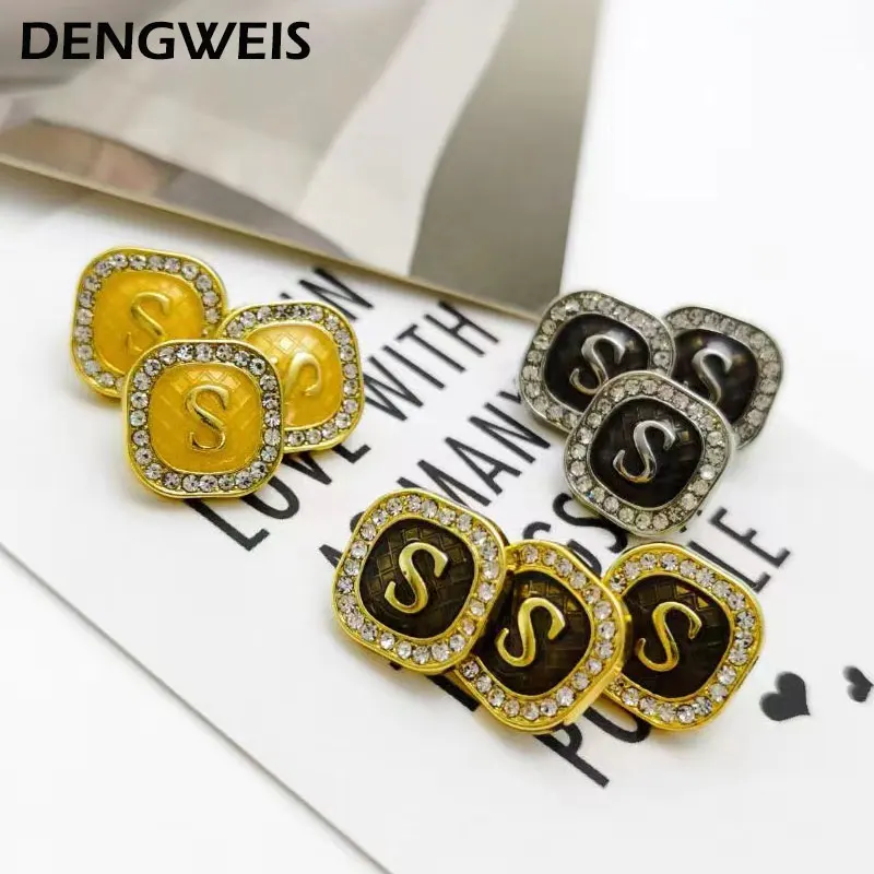 

Gold Metal Shank Buttons For Coats Blazer Jacket Cuff Sweater Decorative Sewing Buttons Diy Craft Supplies Decor Buckle 10pcs
