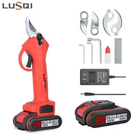 lusqi pruning shears rechargeable really capacity 6000mah lithium battery cordless cutting pruning branch scissor garden tools