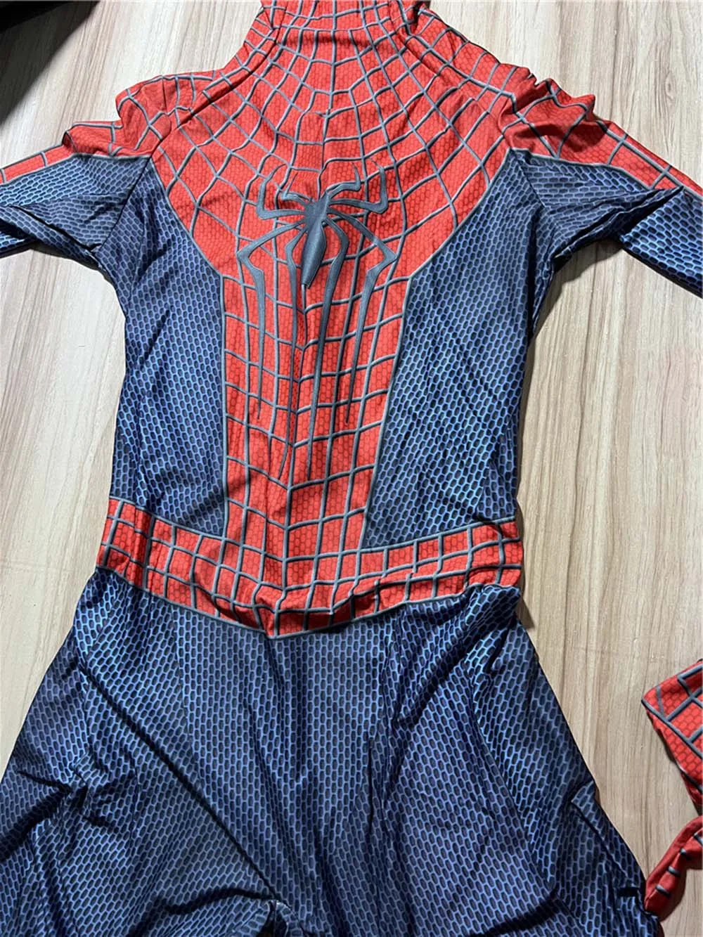 Фото Костюм для косплея Человека-паука TASM 2 для взрослых мужчин, супергеройский комбинезон с 3D-принтом, эластичный зентай, цельный боди для Хэллоуина, комик-конов и вечеринок №3