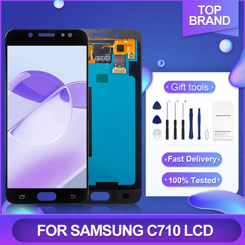 ЖК-дисплей 5,5 дюйма с сенсорной панелью и дигитайзером для Samsung Galaxy C710, 1 шт.