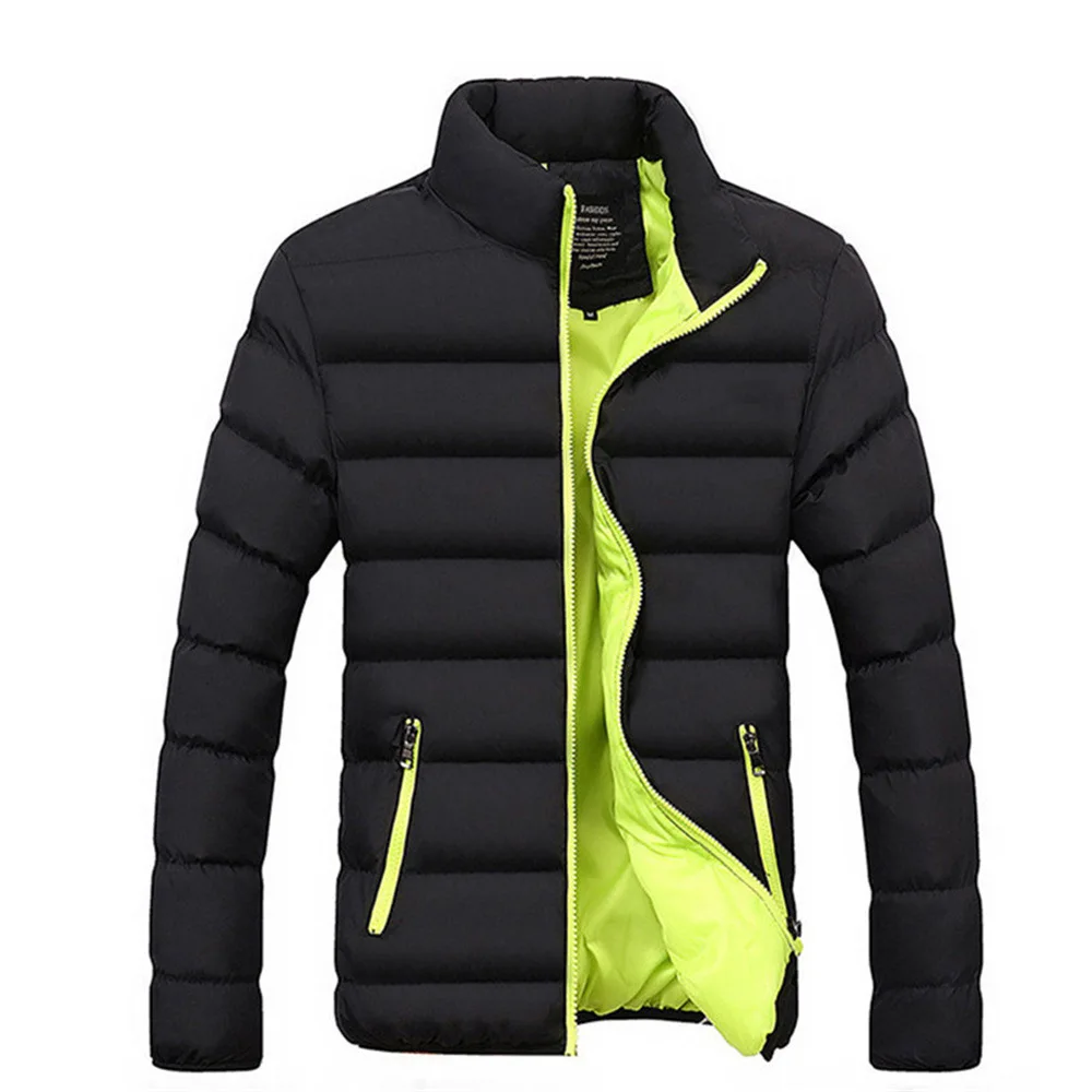 2022 men's jacket jacket in the foreign trade long trend of lengthening and thickening cotton warm coat