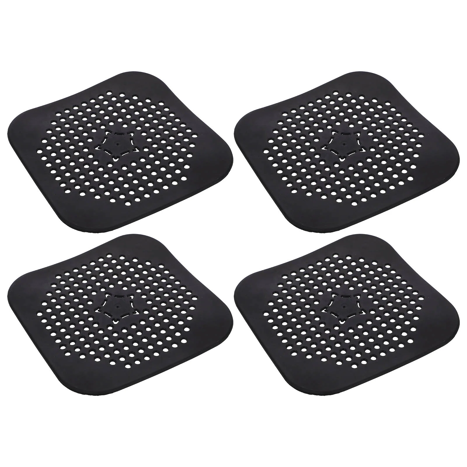 

4 Pcs Strainer Floor Sink Bathroom Drain Hair Catcher Filter Shower Cover Silica Gel Sewer Covers Silicone