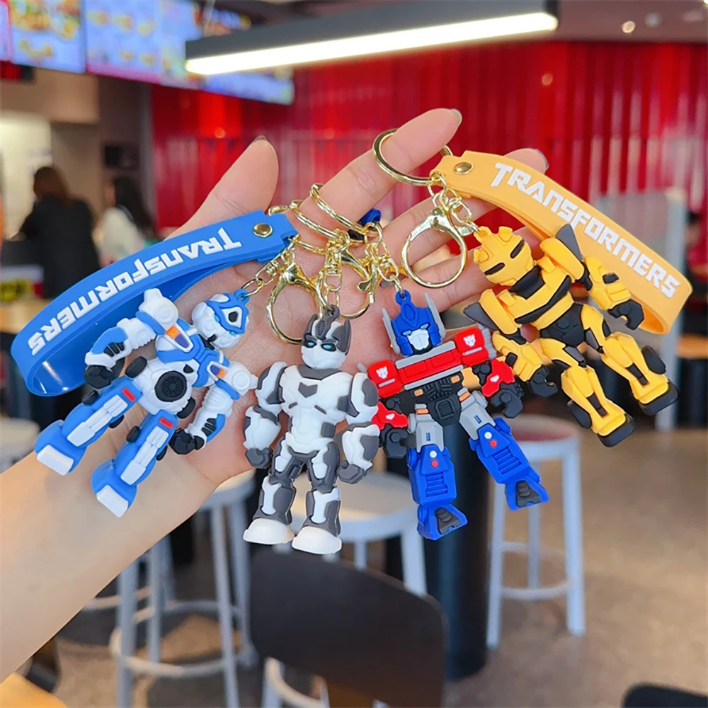 

Мультяшный фильм трансформатор брелок для ключей Optimus Prime bumblebee робот брелок для ключей силиконовый автомобиль брелок для ключей сумка Подвеска для ключей друзья