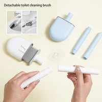 toilet brush detachable brush bathroom accessories with base silicone pin buckle head water proof household cleaning tools