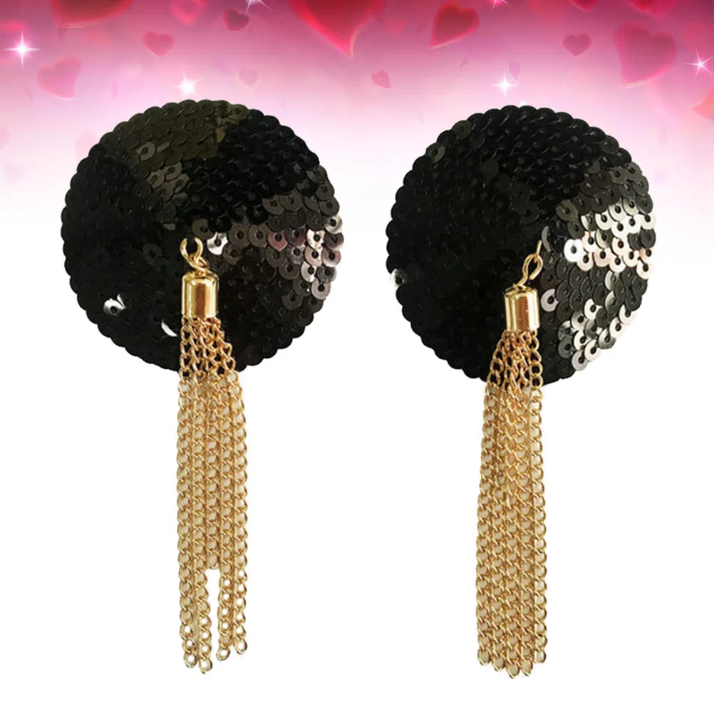 

2 Pcs Womens Bralette Breast Paste Tassel Cover Sticker Woman Stickers Miss