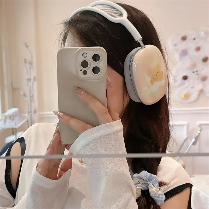 Фото Чехол со звездами и милыми животными для Airpods Max, защитный декор для наушников Apple, чехол для Airpods Max, защита для гарнитуры №4
