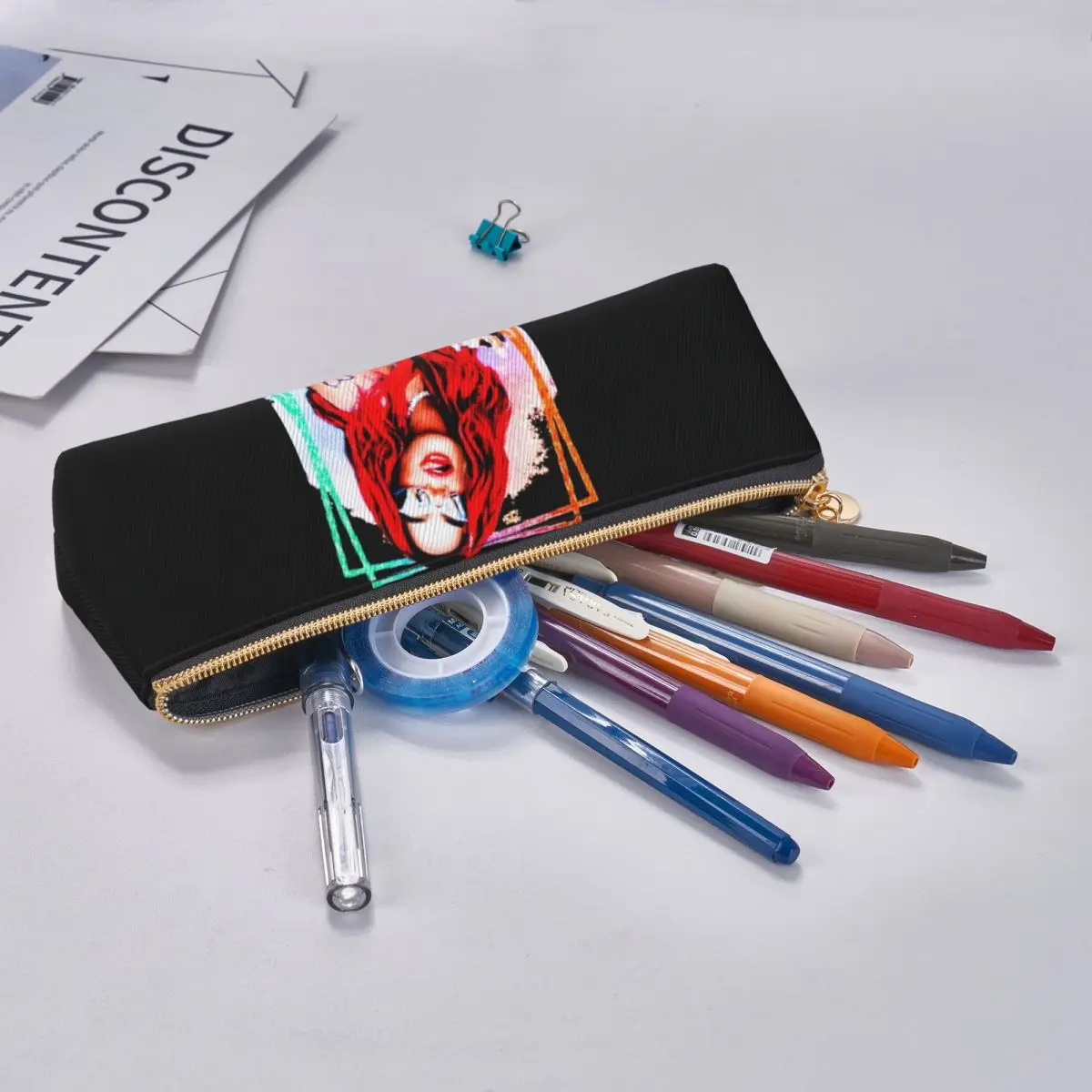 Модный Стильный пенал классический красный для карандашей школы треугольные