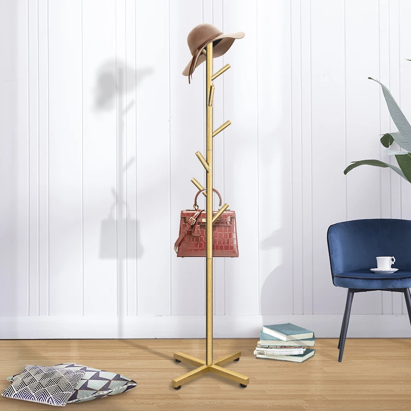 

Industrial Modern Coat Rack Metal Hanger Hook Entrance Bedroom Clothes Hangers Floor Dressing Room Etageres Furniture OA50CR