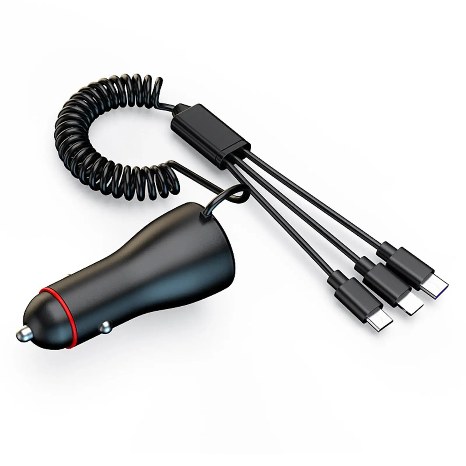 

Автомобильное зарядное устройство с двумя USB-портами, многофункциональный цифровой дисплей QC 3,0, адаптер для быстрой зарядки телефона 4 моде...