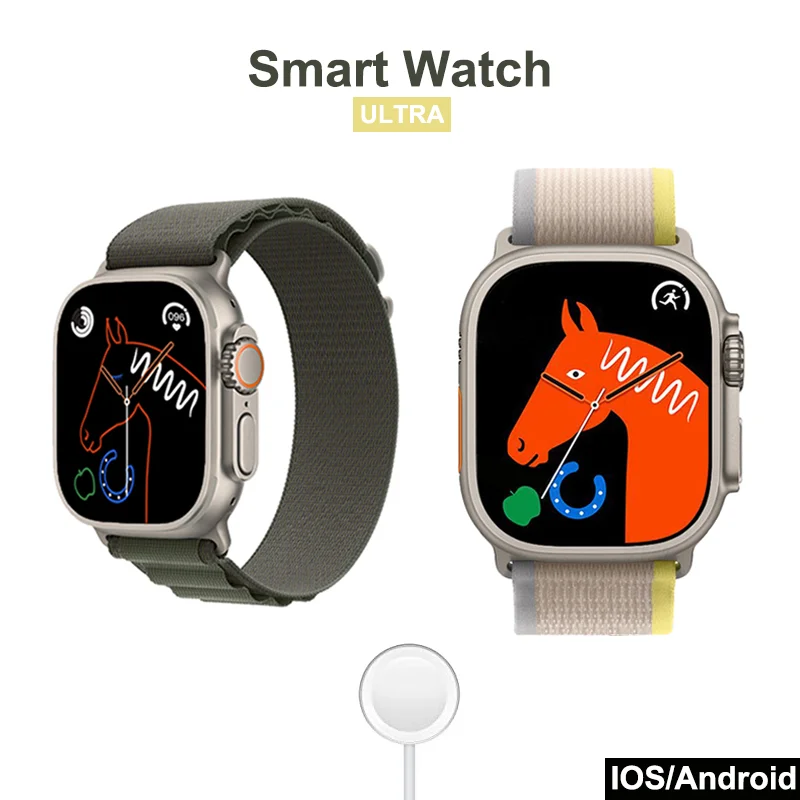 

Смарт-часы с беспроводным зарядным устройством, сенсорным экраном 2023 дюйма