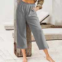20222 new women clothing accessories loose trousers casual easy matching comfortable women clothing capri pants for work
