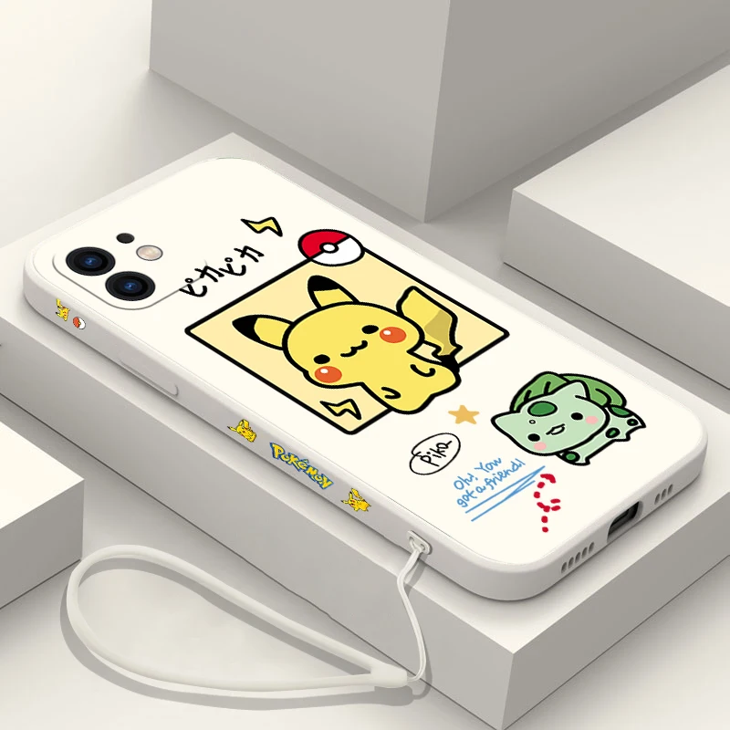 pikachus squirrels Phone Case For Samsung Galaxy S22 S21 S20 Ultra Plus FE S10 S9 S10E Note 20 ultra 10 9 Cover with Hand Strap