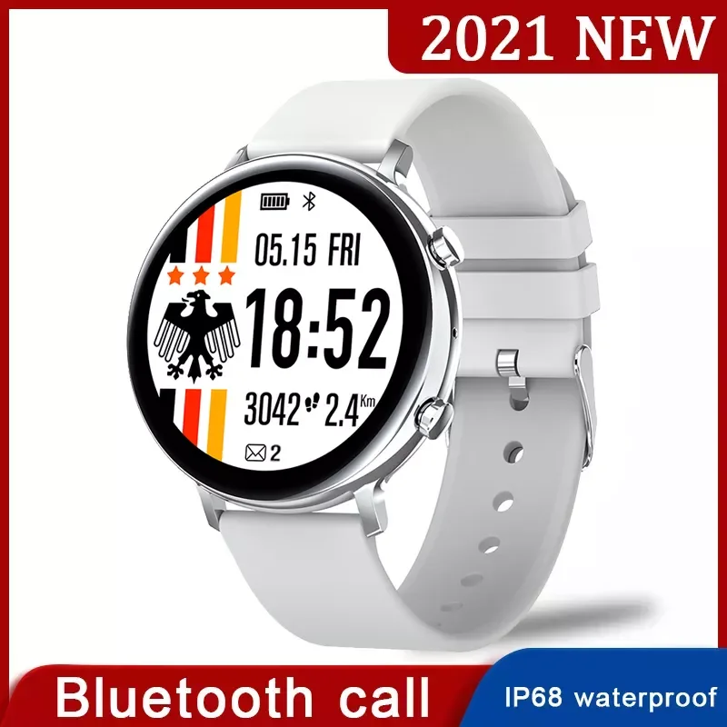 

22021 New Men Women Smartwatch Fitness Sleep Monitor 1.28 HD Touch Screen Music Bluetooth Call Sports Smart Watch For Male Ladie