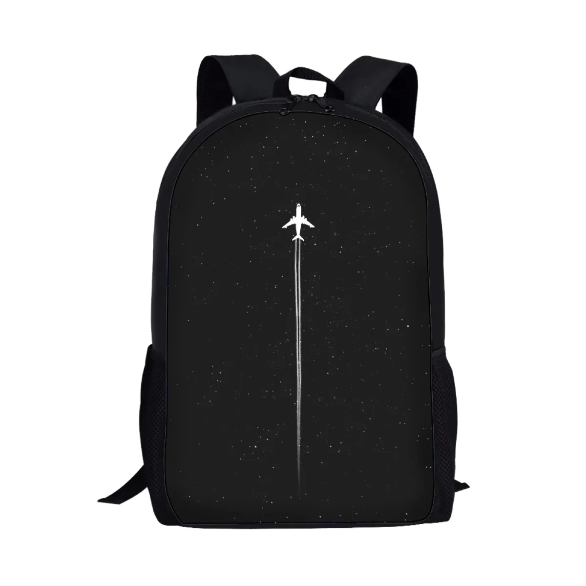 17 Inch Airplane Printed Backpack for Student High Capacity Polyester Children's Schoolbag Easy to Carry Travel Storage Bags
