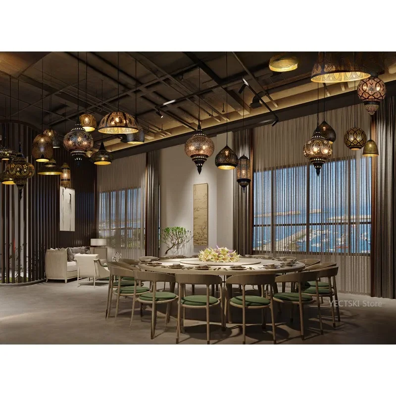 GHJUYIOL Ресторанные светильники кофе ретро Юго-Восточной Азии персонализированное