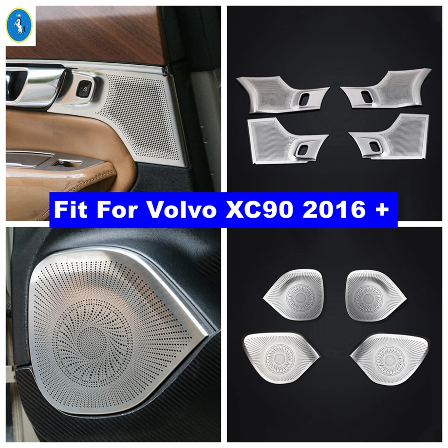 Inner Car Door Handle Bowl Stereo Speaker Audio Loudspeaker Sound Cover Trim Fit For Volvo XC90 2016 - 2022 Interior Accessories