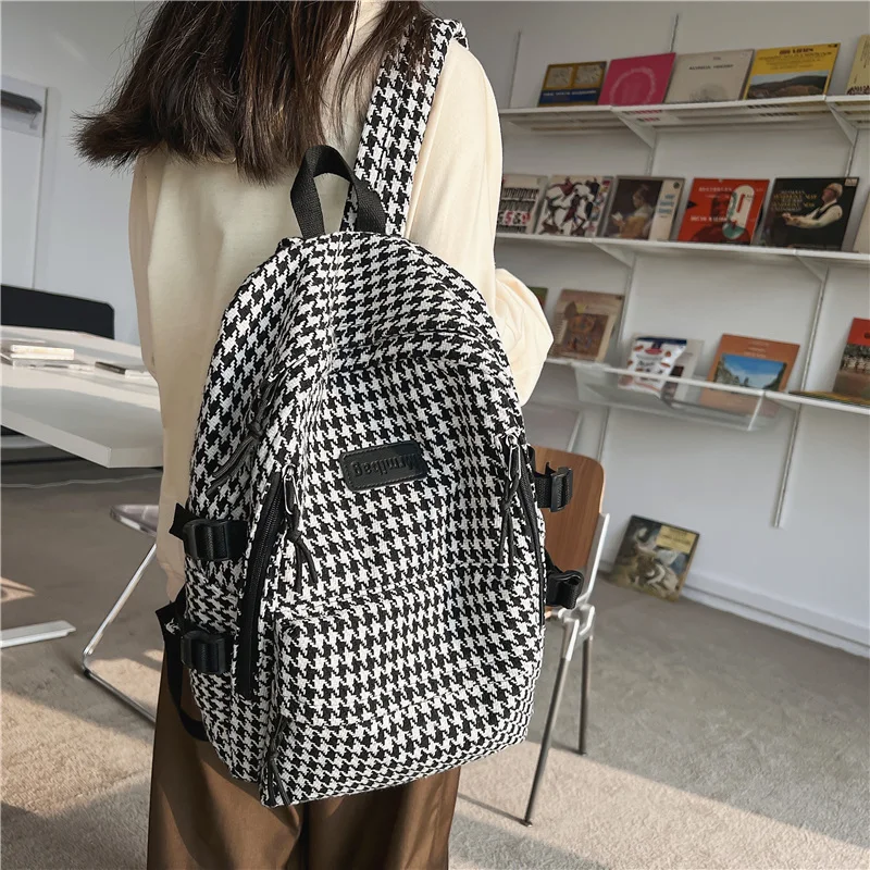 Xiaomi Women's Fashion Knit Backpack Designer Ladies School Bag Female Large-capacity College Pattern High Quality Backpack