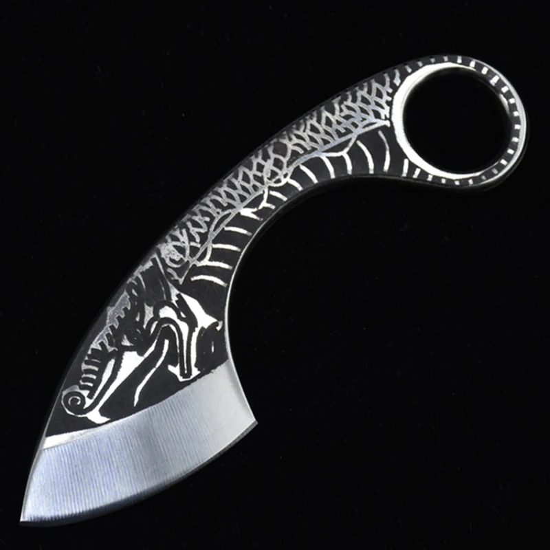 

Longquan Knife Camping Small Portable Mini Knife 7Cr17MoV 2.2 Inch Sharp All-in-one Design Kitchen Multi Knives Steel Handle New