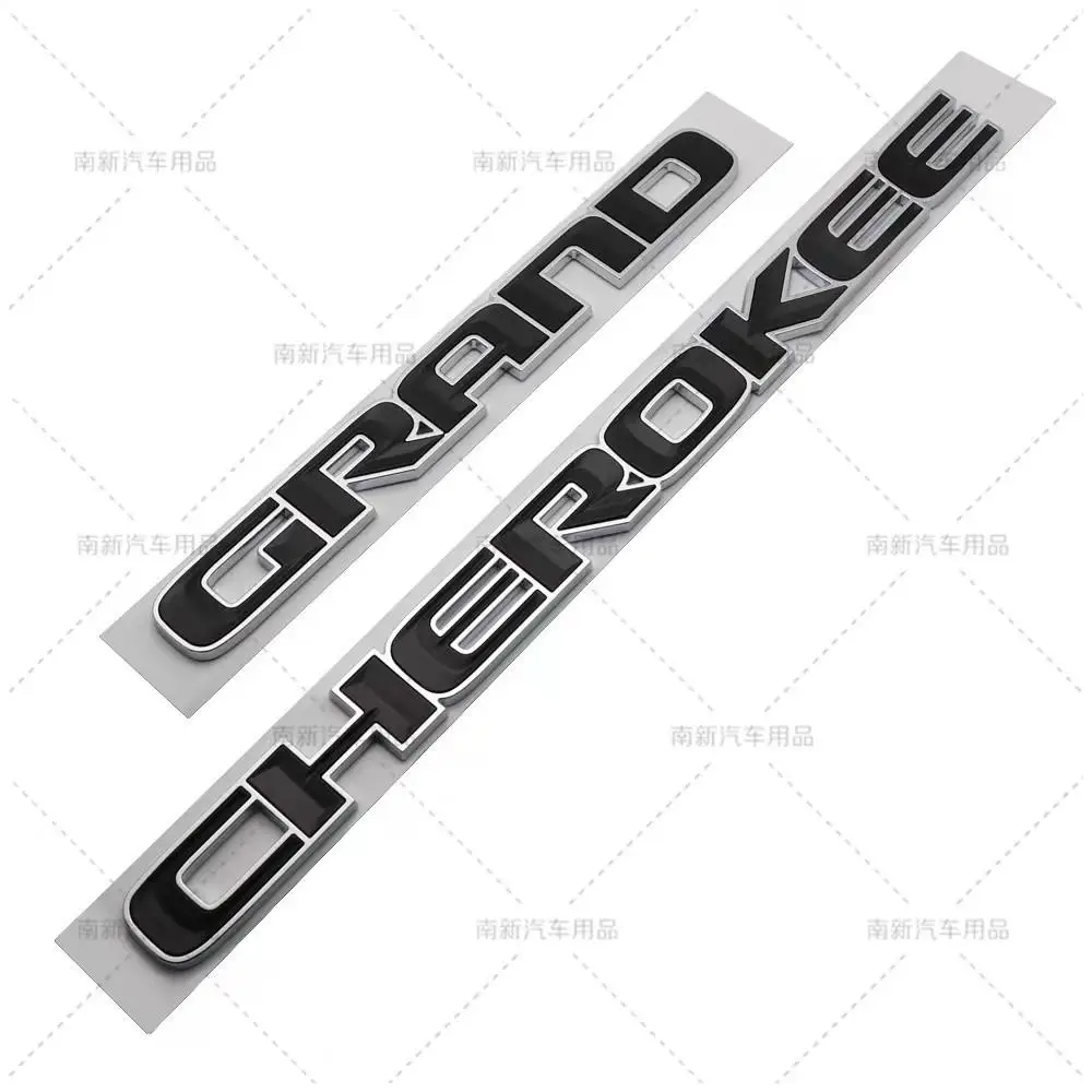 

3D ABS хромированный черный логотип, эмблема Grand Cherokee, табличка с буквами, значок на дверь автомобиля, наклейка для Jeep Grand Cherokee, наклейка, аксессуары