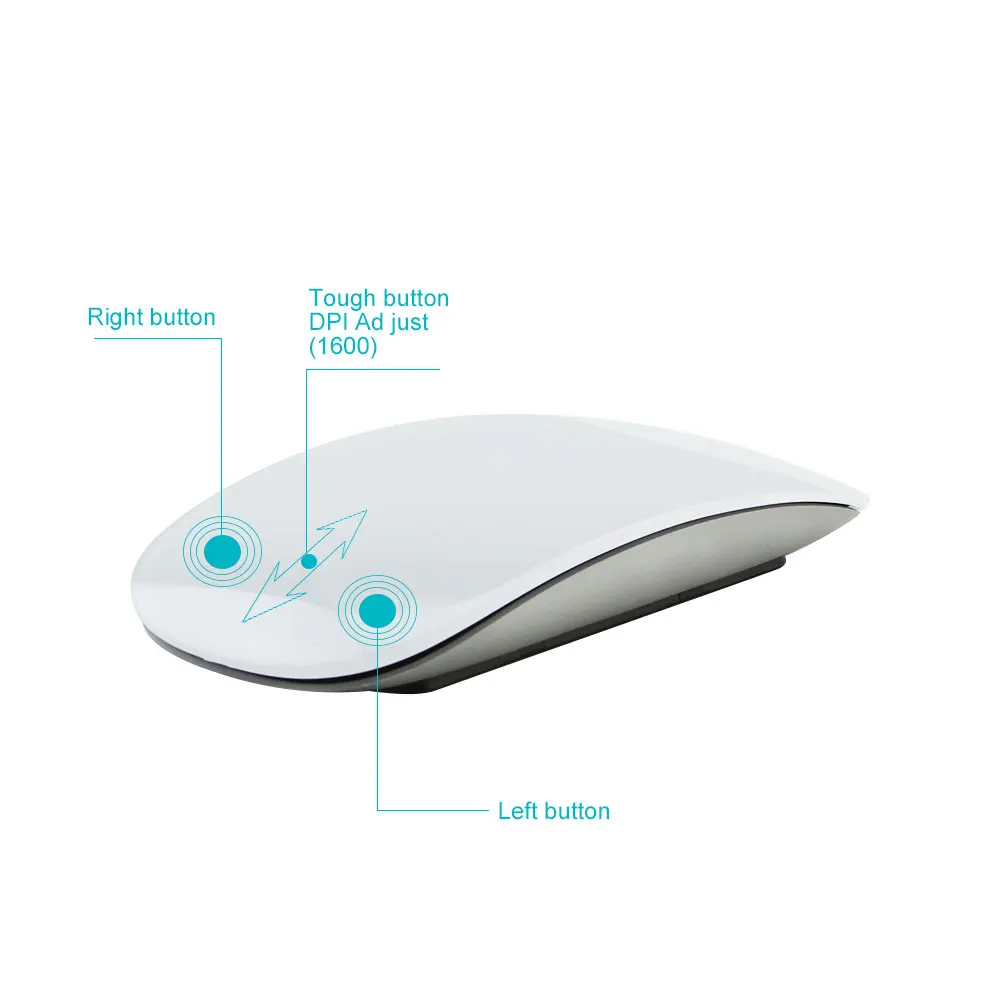 Bluetooth Wireless Mouse Rechargeable Arc Touch Magic Silent Thin Ergonomic Mini Mice For Apple Laptop Microsoft Mac iPad |