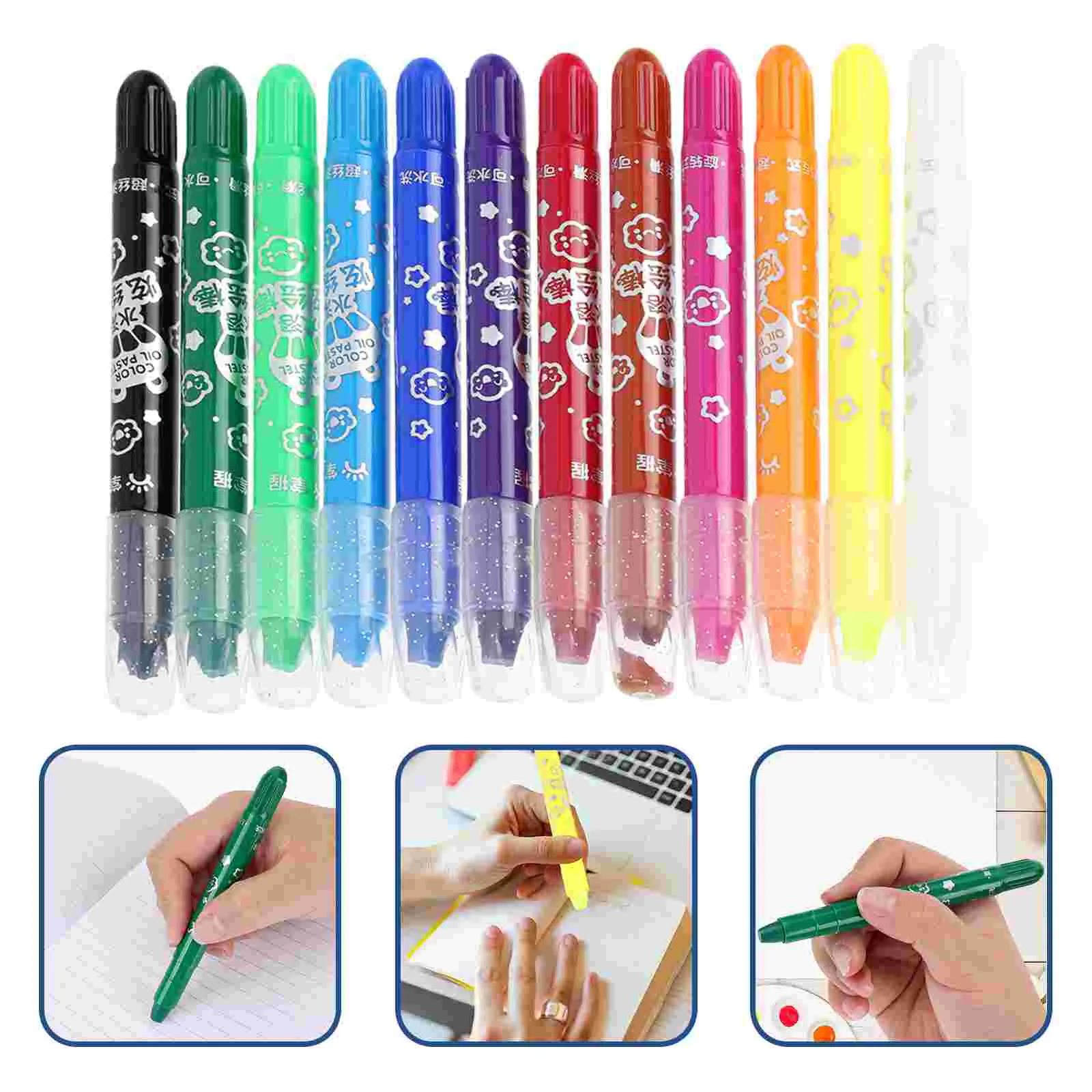 

Crayons Oil Painting Kids Coloring Stationerypaint School Students Book Washable Silky Stick Watercolor Pastel Drawing