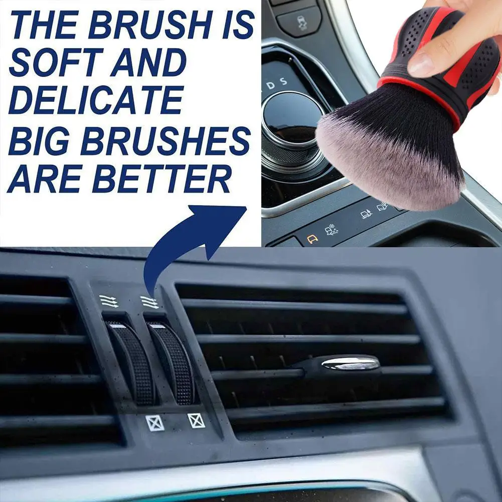 

Car Detailing Brushes With Storage Rack Covers Soft Detail Tool Detail Bristles Interior Dust Brush Auto Cleaner Car Cleani B6V8