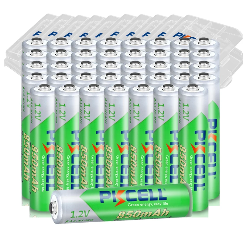 

40Pcs PKCELL 850mAh 1.2V NI-MH 3A AAA Rechargeable battery AAA Battery Low self discharge precharge pilas batteries