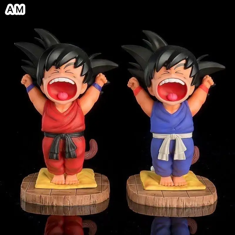 

15cm Anime Dragon Ball Z Action Figure Childhood Son Goku Good Morning Yawn Kawaii Figurine PVC Collectible Model Toy Kid Gift