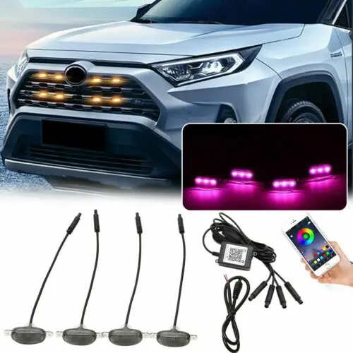 

4 шт., светодиодные фары для передней решетки радиатора Ford F150 F250 F350