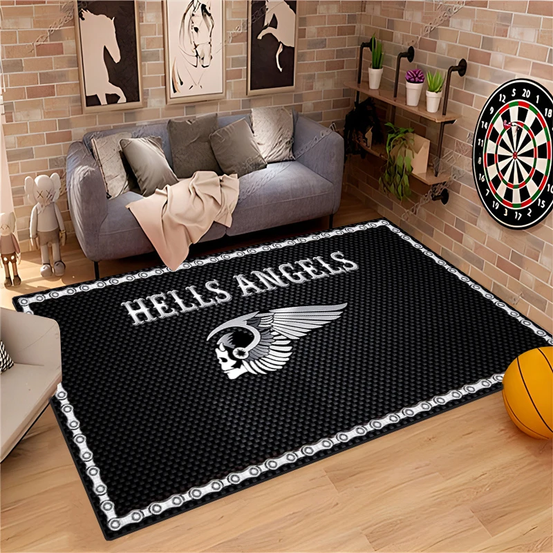 Hells Angels Motorcycle Club Living Room Bedroom Carpets  Floor Mats Tapis De Chambre Wohnzimmer-Sofateppich