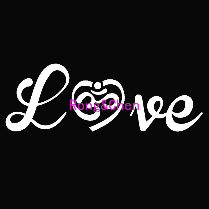 

Rongchen Trading Car Sticker New Love Letters Abstract Art Form Indian Yoga Element Window Bumper Door Kayak Vinyl Decal PVC