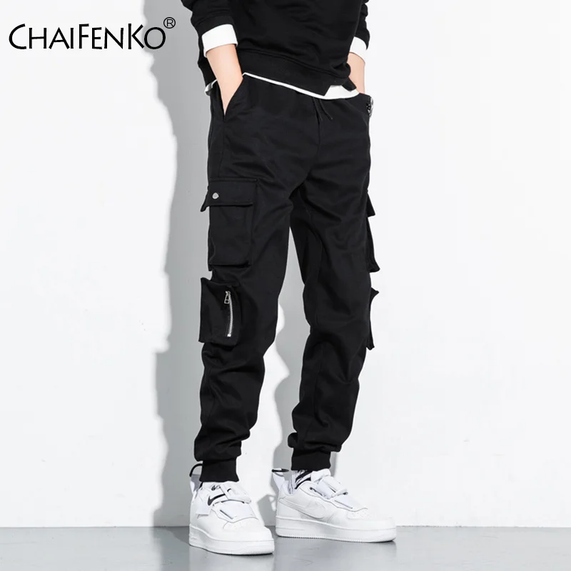 

Hip Hop Cargo Pants Men Fashion Harajuku Harem Pant Streetwear Casual Joggers Multi-Pocket Tie feet Men Pant M-8XL