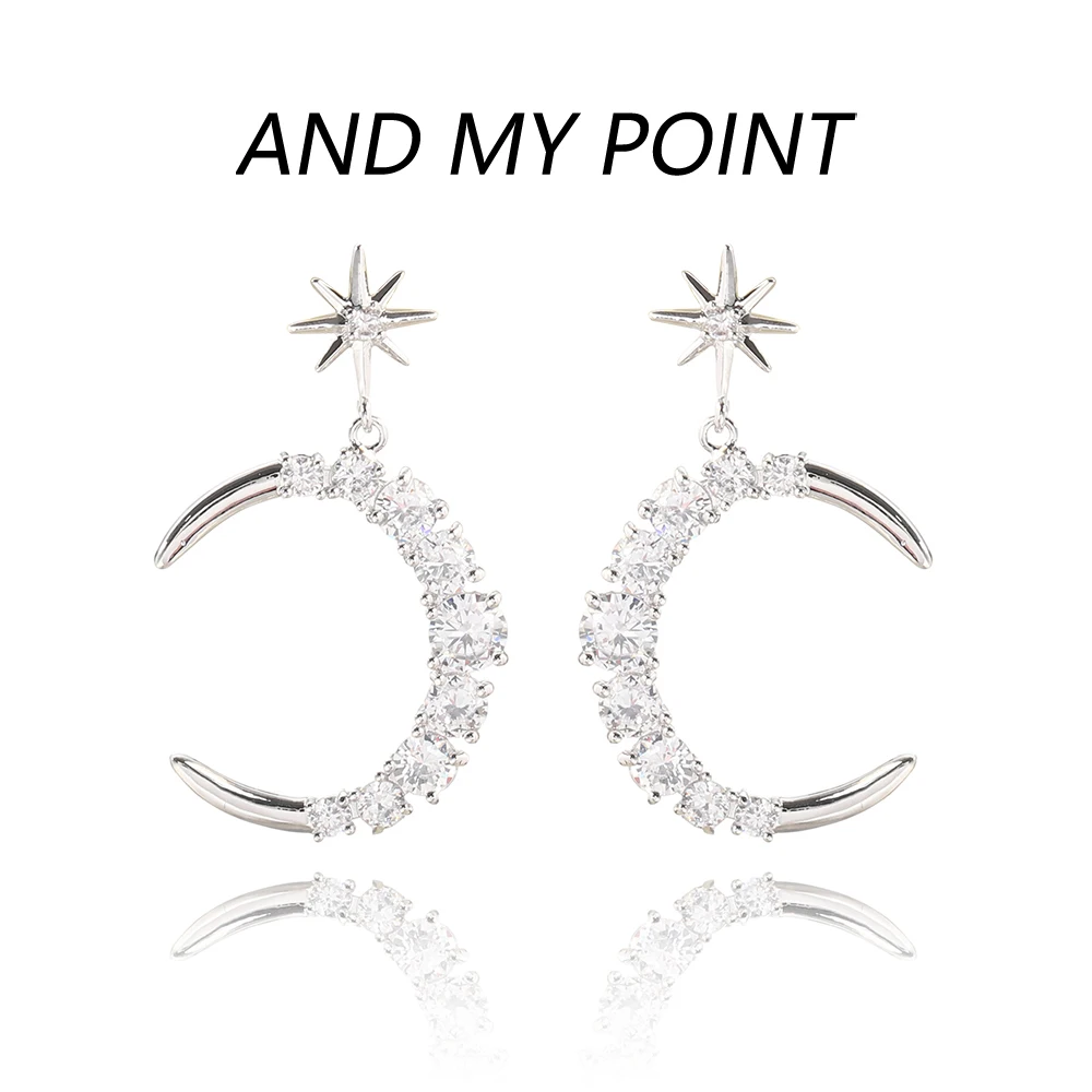 

Женские серьги-гвоздики со звездами и Луной