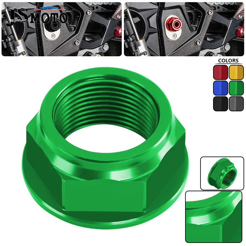 

Motorcycle CNC Swing Arm Pivot Shaft Nut Screw Bolt Pad For KAWASAKI Z750 Z 750 Z1000 Z1000SX ER-6N ZX-6R ZX-10R YZF-R1 R1