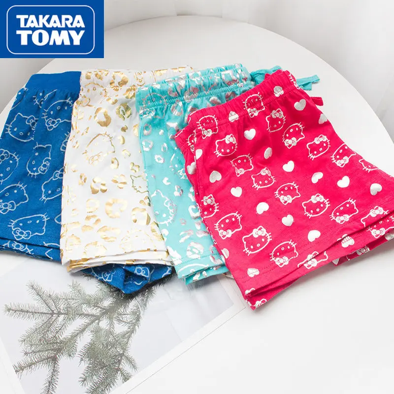 

TAKARA TOMY2022 Summer New Hello Kitty Female Loose Cotton Elastic Band Shorts Student Sweet Breathable Outer Wear Pants
