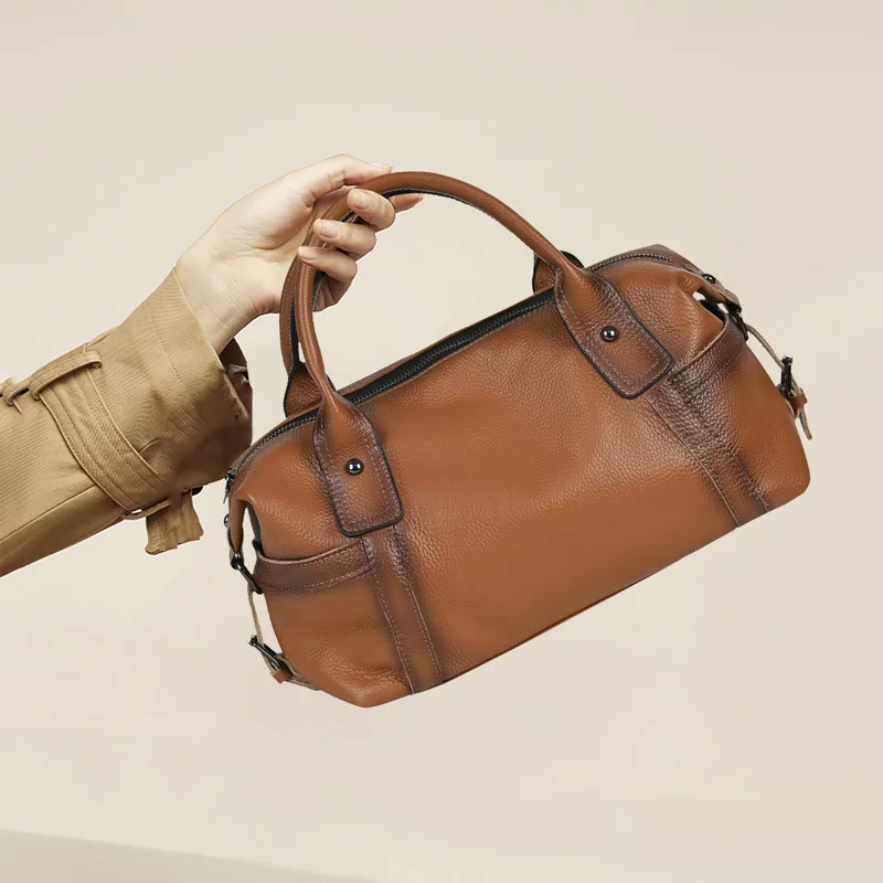 Универсальная женская сумка Johnature новинка 2024 однотонные сумки на плечо из