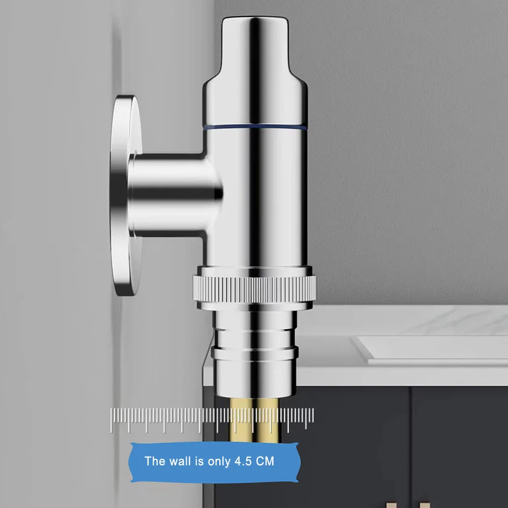 

Stainless Steel Washing Machine Faucet Water Stop Valve Quick Opening Angle Valve For Bathroom Kitchen Toilet Sink
